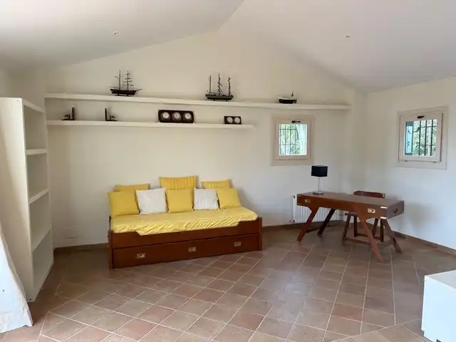 Sala de estar de Casa adosada de alquiler en Palafrugell con Amueblado, Balcón y Piscina comunitaria