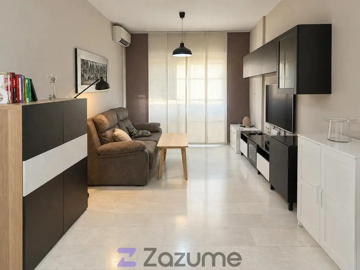 Wohnzimmer von Wohnung zur Miete in Málaga mit Klimaanlage, Heizung und Terrasse
