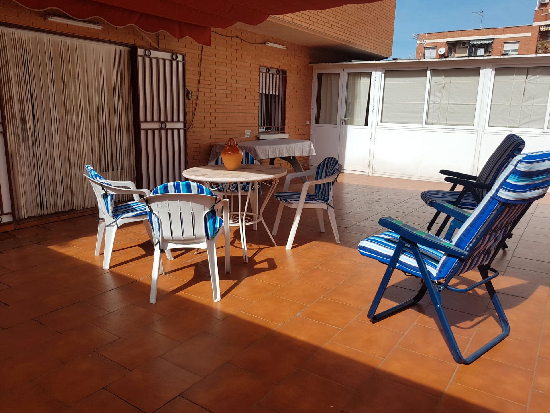 Terrassa de Apartament de lloguer en Puertollano amb Aire condicionat, Moblat i Rentadora