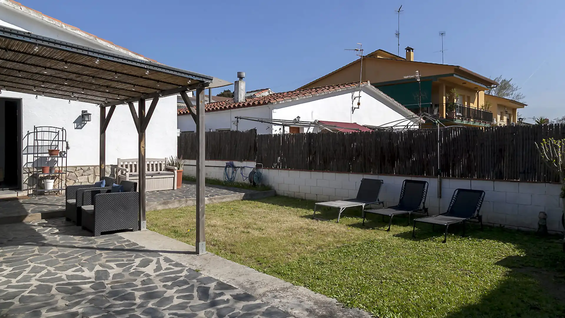 Jardí de Casa adosada en venda en Sant Celoni amb Calefacció, Jardí privat i Terrassa