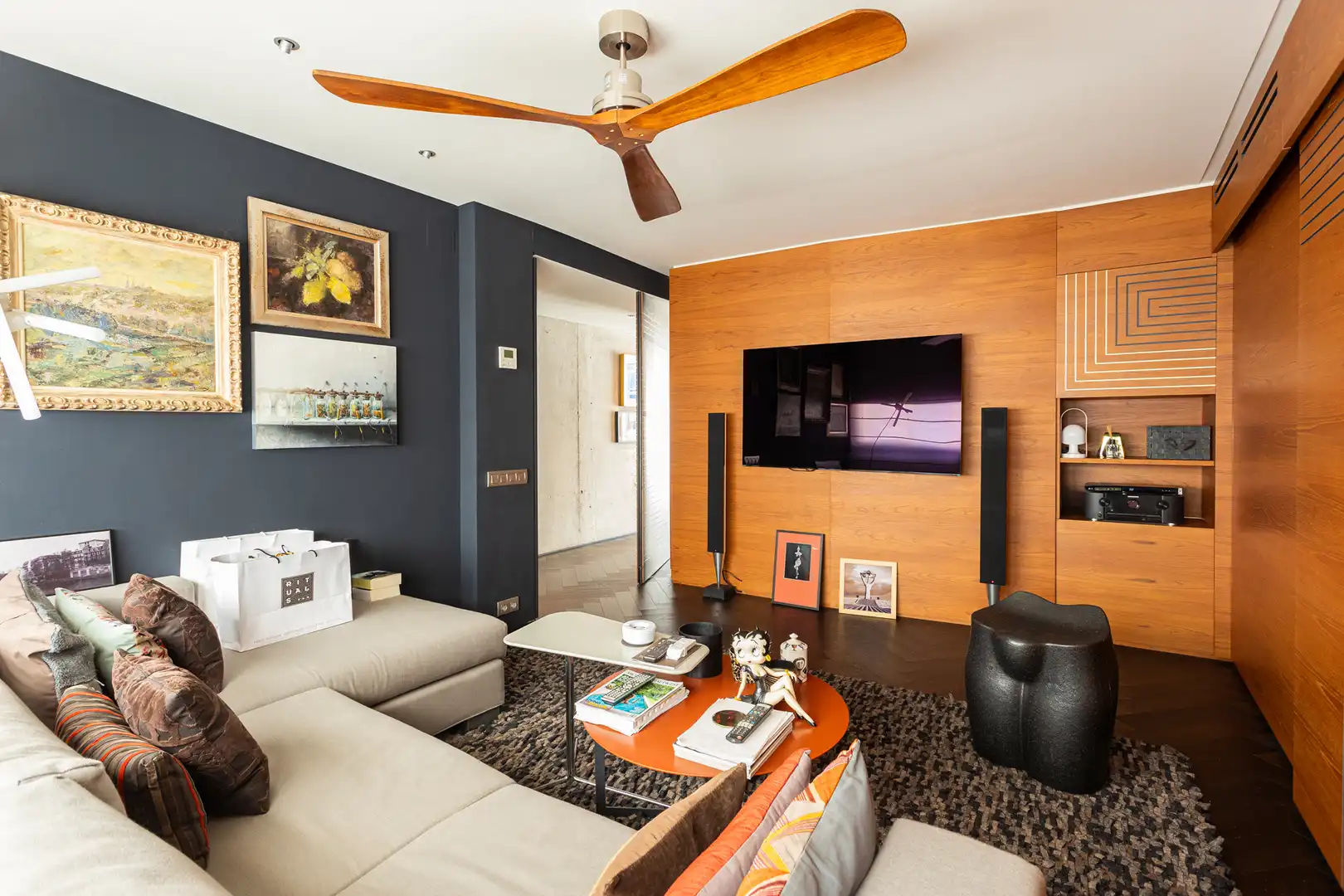 Sala de estar de Casa o chalet en venta en Barcelona con Aire acondicionado, Calefacción y Parquet