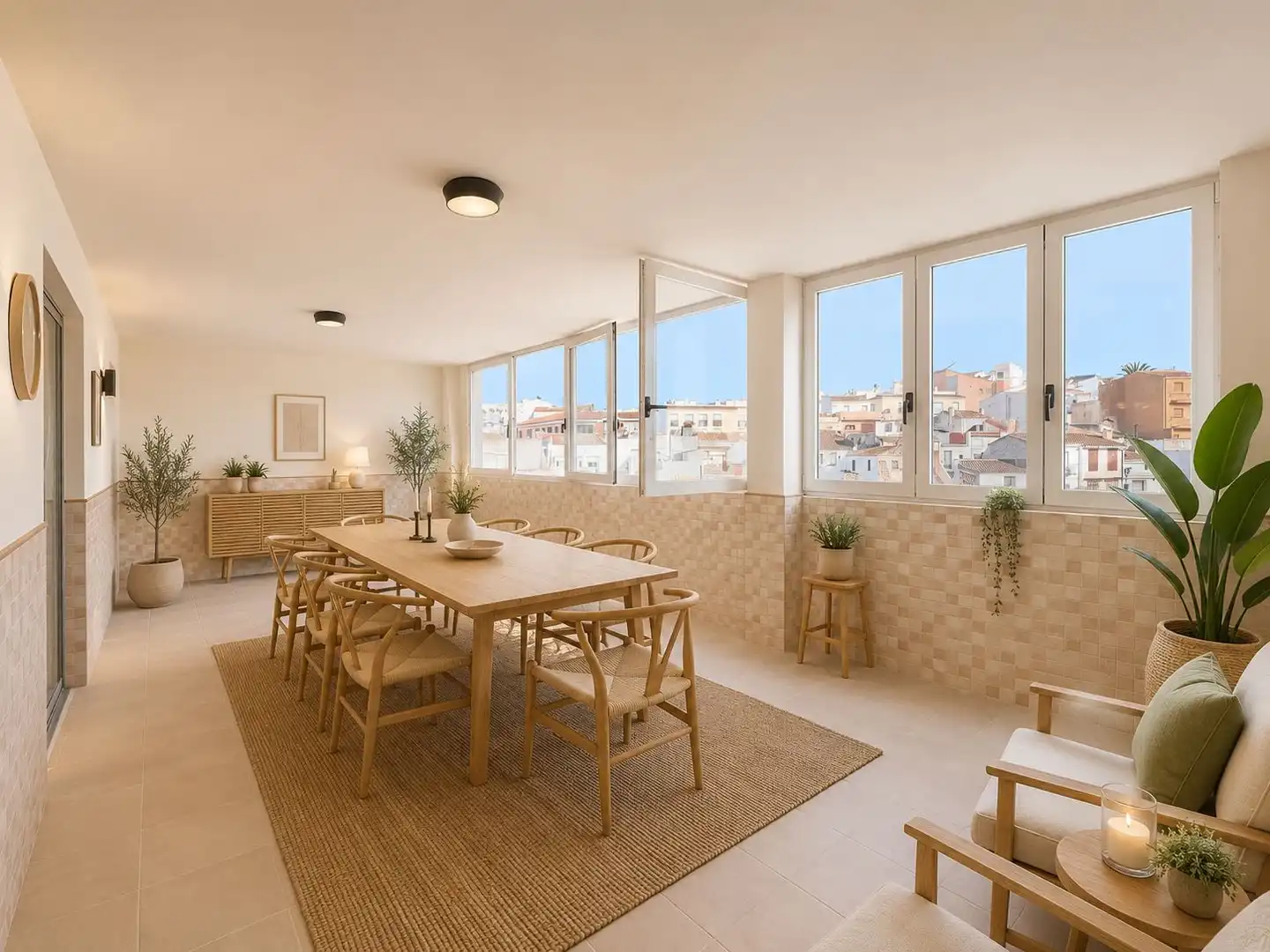 Menjador de Apartament en venda en Benitachell / El Poble Nou de Benitatxell amb Aire condicionat, Calefacció i Terrassa