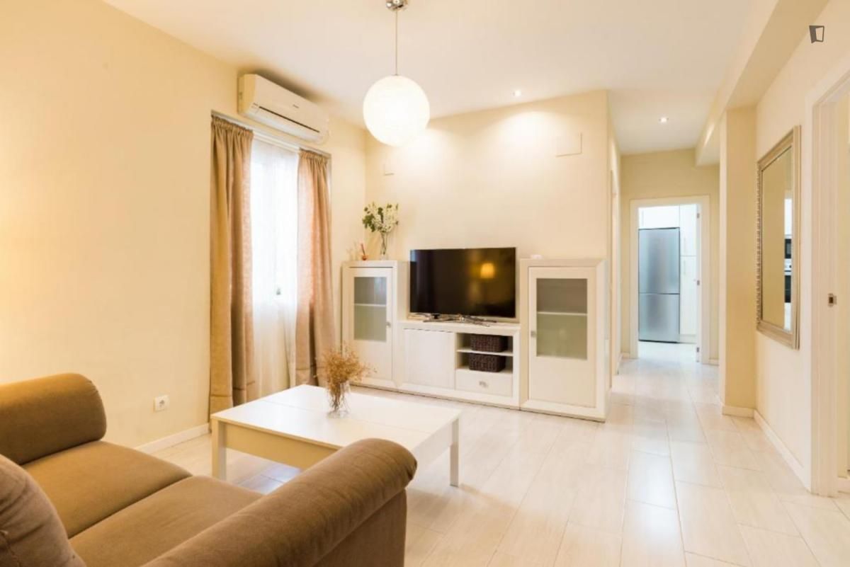 Living room of Apartment to rent in Málaga Capital  with Air Conditioner, Furnished and Oven