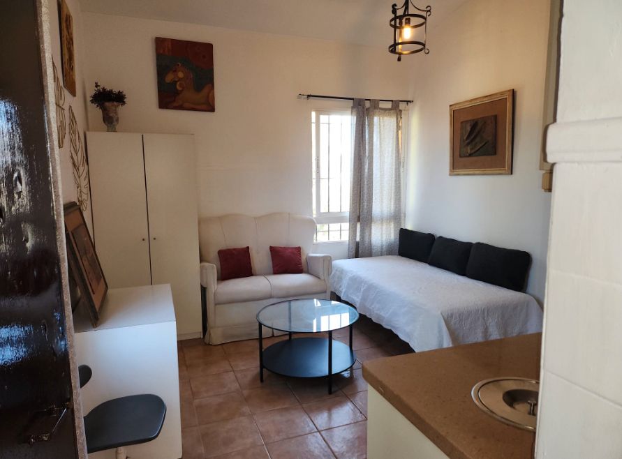 Sala d'estar de Estudi de lloguer en Málaga Capital amb Terrassa, Moblat i Forn