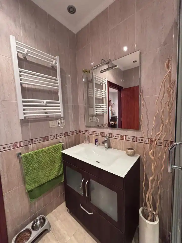 Badezimmer von Erdgeschoss zur Miete in Gijón  mit Heizung und Möbliert