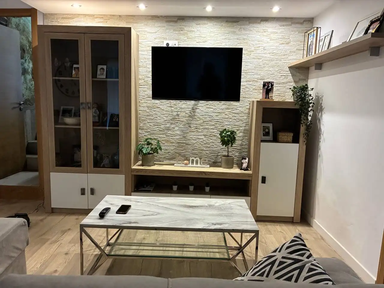 Sala de estar de Casa o chalet en venta en Cariño con Jardín privado, Terraza y Amueblado