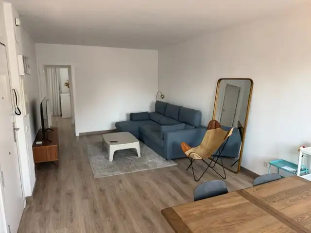 Sala de estar de Piso de alquiler en Barcelona con Aire acondicionado, Parquet y Terraza