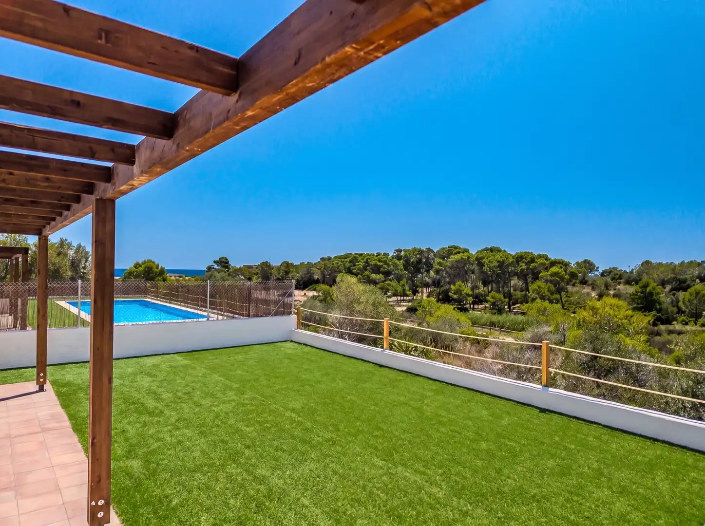 Terrasse von Haus oder Chalet zum Verkauf in L'Ametlla de Mar  mit Klimaanlage, Heizung und Privatgarten
