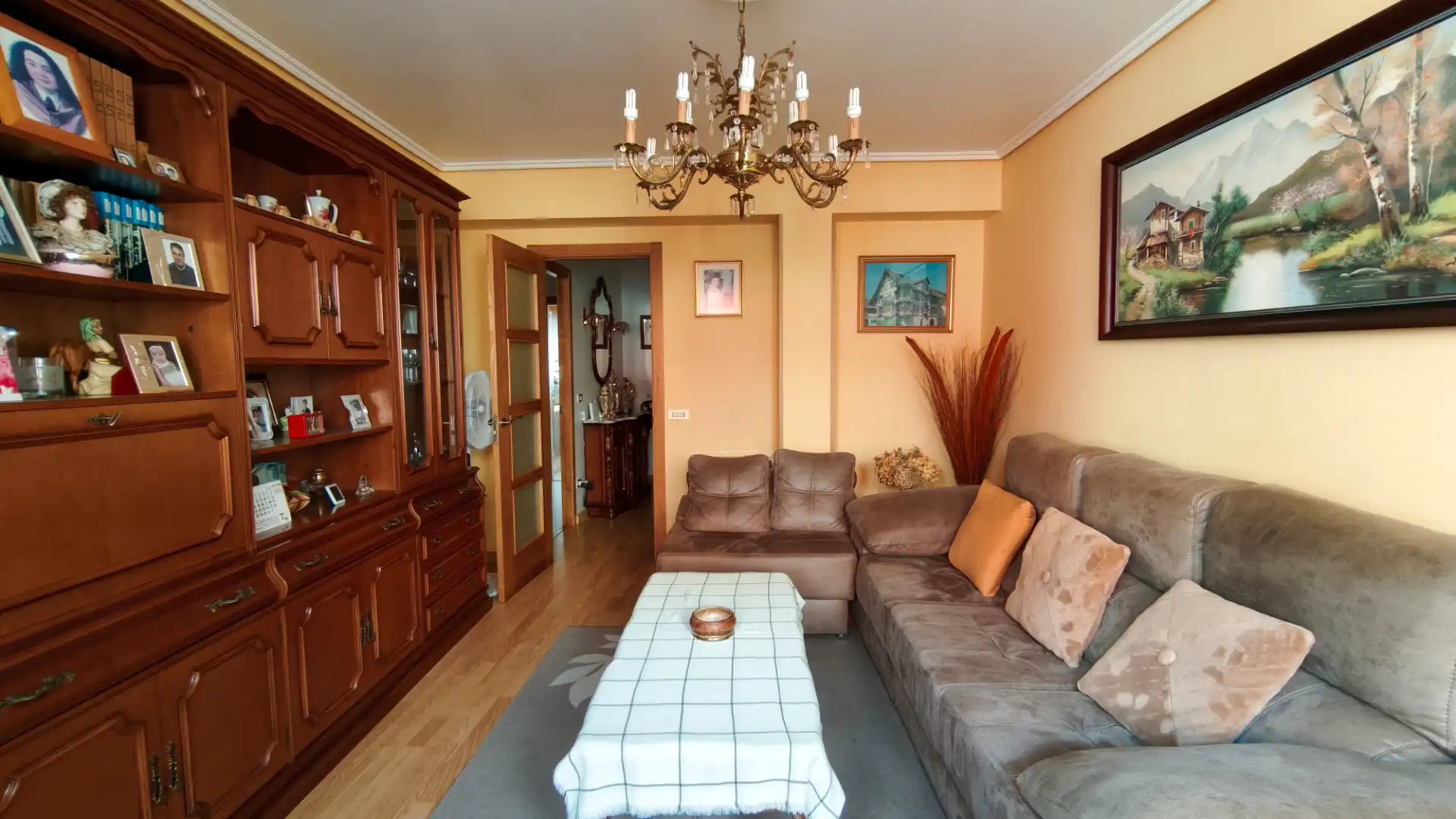 Living room of Flat for sale in Narón  with Heating, Terrace and Storage room