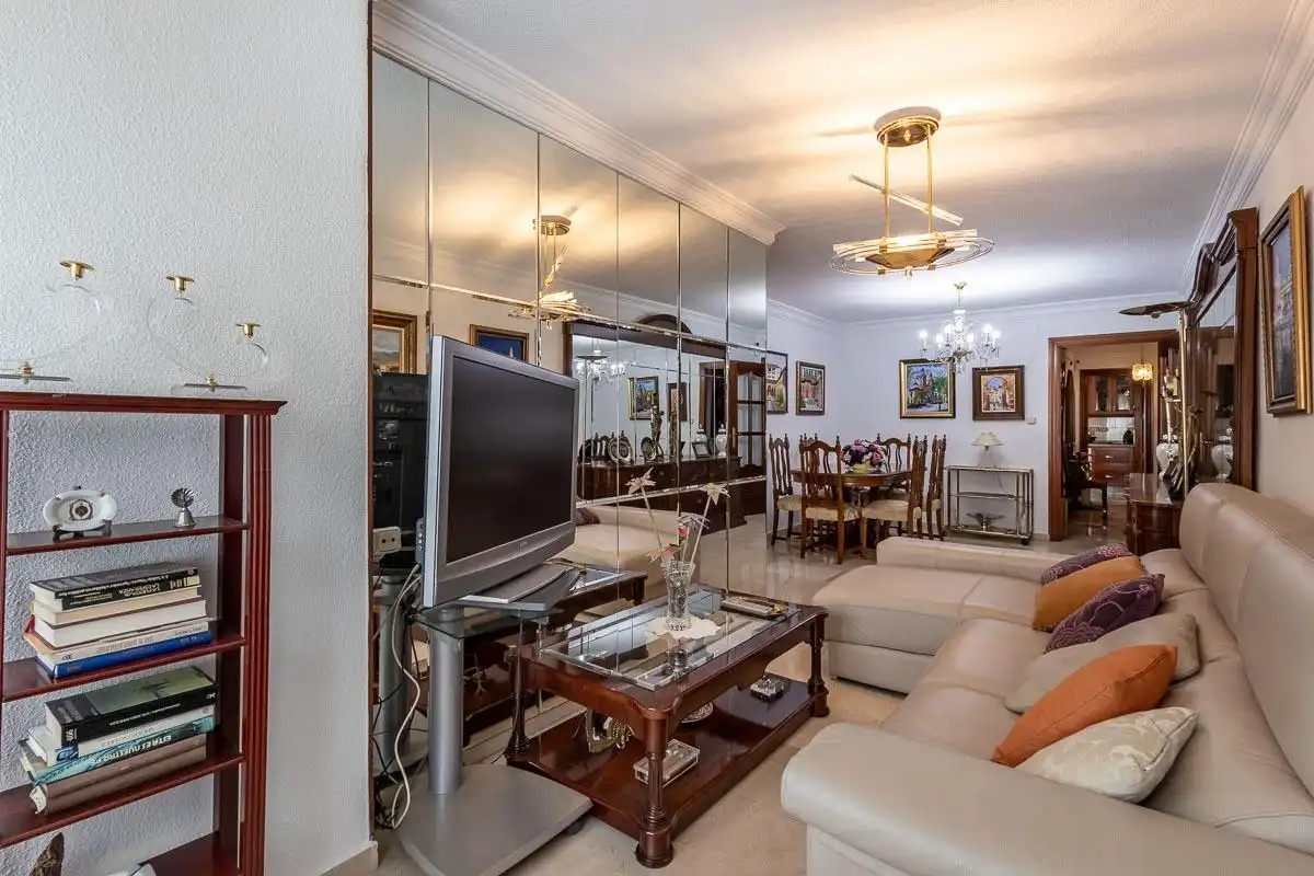 Sala d'estar de Pis en venda en Granada amb Aire condicionat, Terrassa i Forn