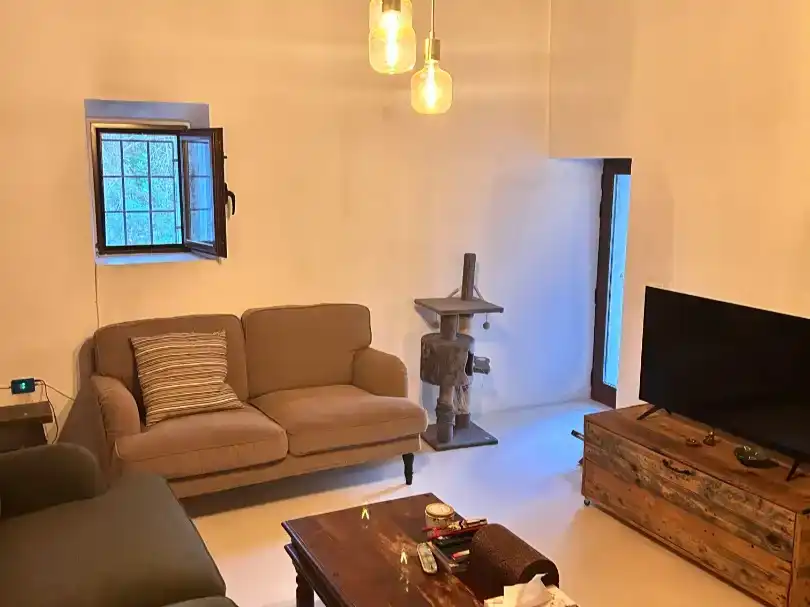 Sala de estar de Piso en venta en Sant Joan de Labritja con Jardín privado y Amueblado