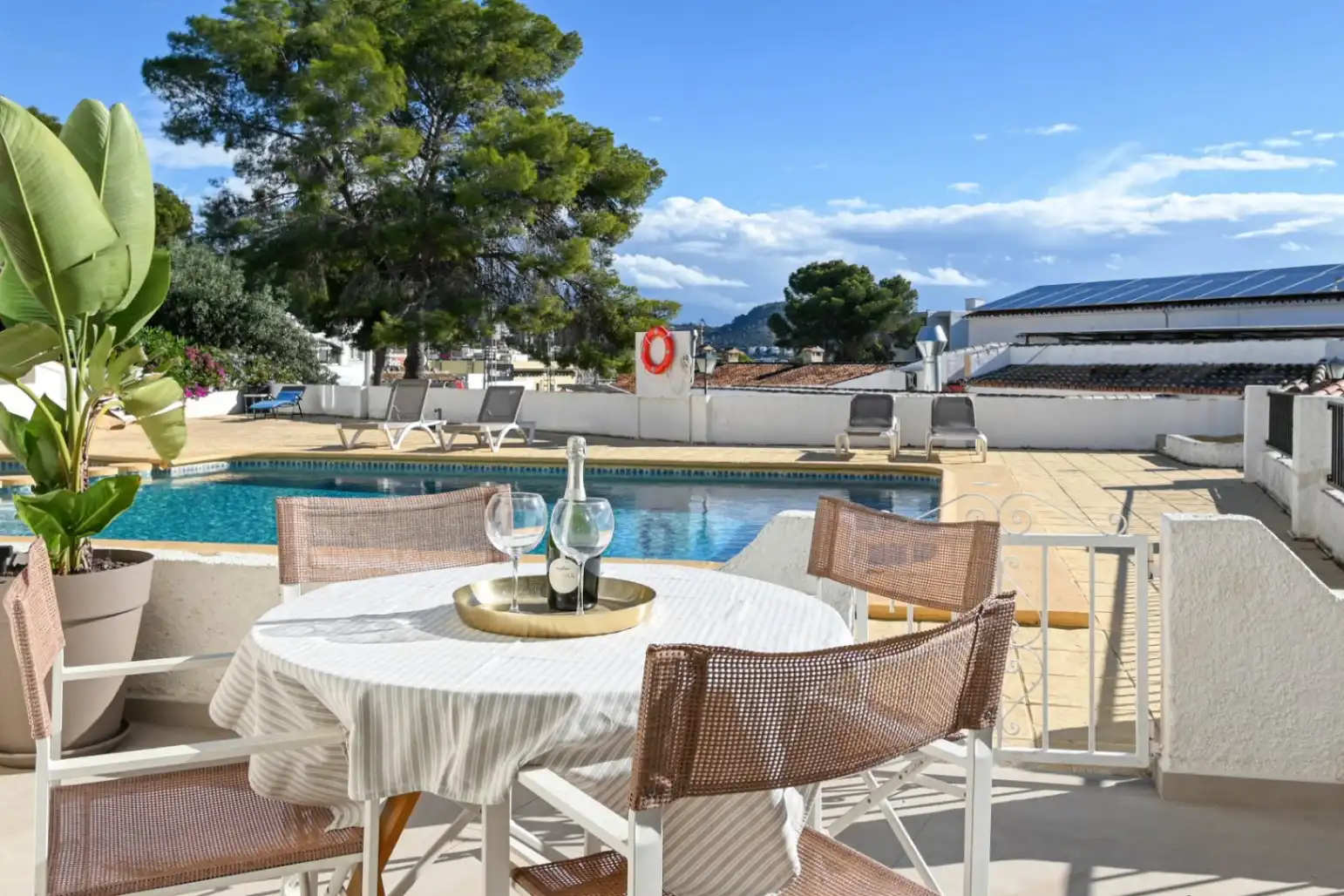 Terraza de Finca rústica de alquiler en Moraira con Aire acondicionado, Calefacción y Terraza