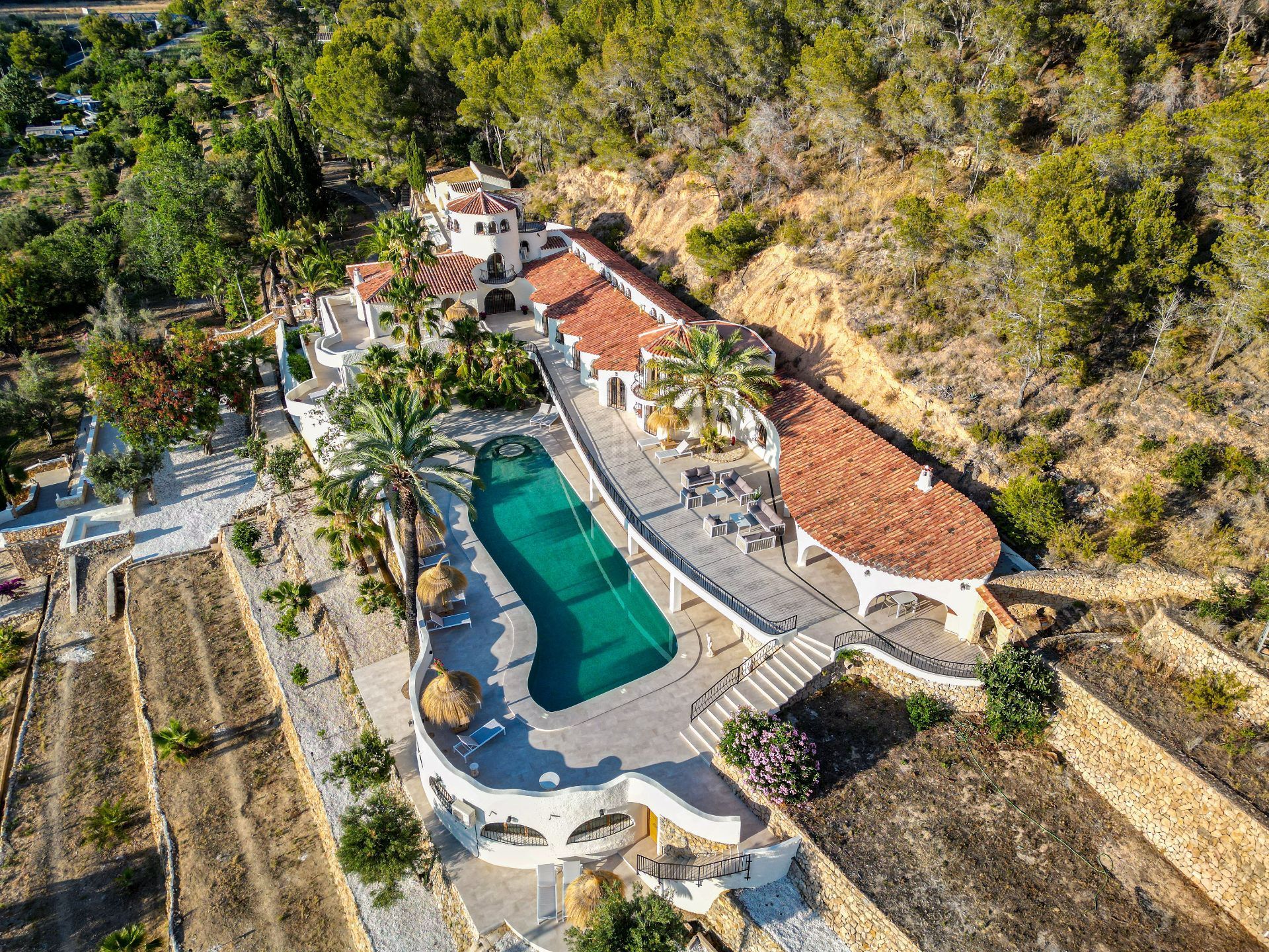 Vista exterior de Casa o xalet de lloguer en Altea amb Aire condicionat, Calefacció i Jardí privat