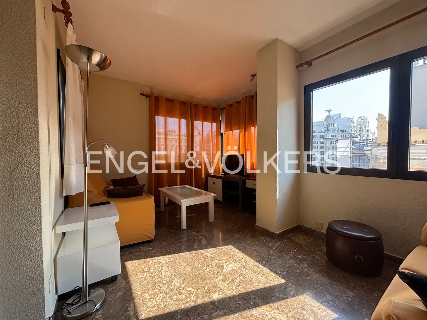 Wohnzimmer von Wohnung zur Miete in Valencia mit Klimaanlage, Heizung und Balkon