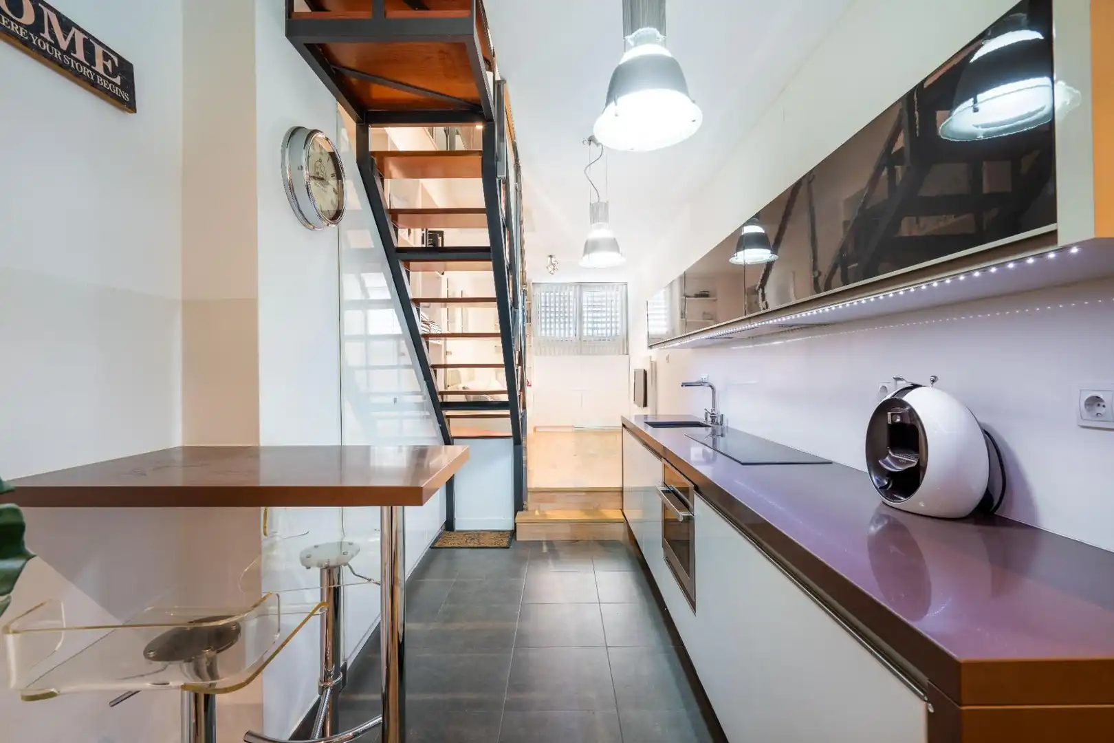 Cocina de Loft de alquiler en Almería con Aire acondicionado y Parquet