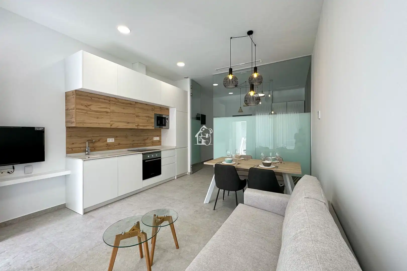 Cocina de Estudio de alquiler en Torrevieja con Aire acondicionado, Terraza y Amueblado