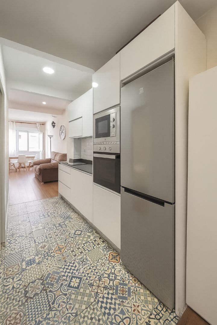 Kitchen of Flat to rent in  Madrid Capital  with Furnished, Oven and Washing machine
