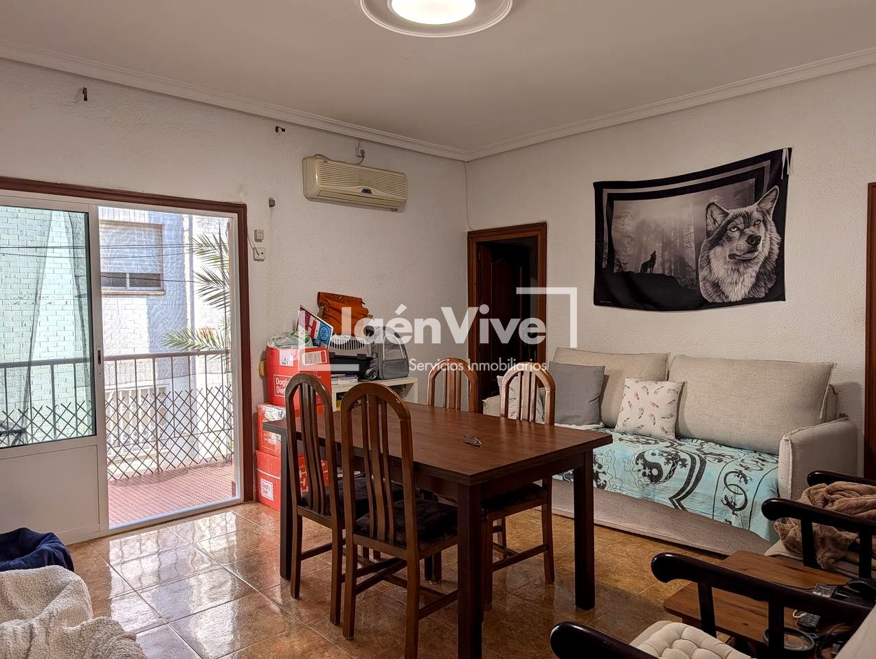 Living room of Flat for sale in Linares  with Air Conditioner, Terrace and Furnished