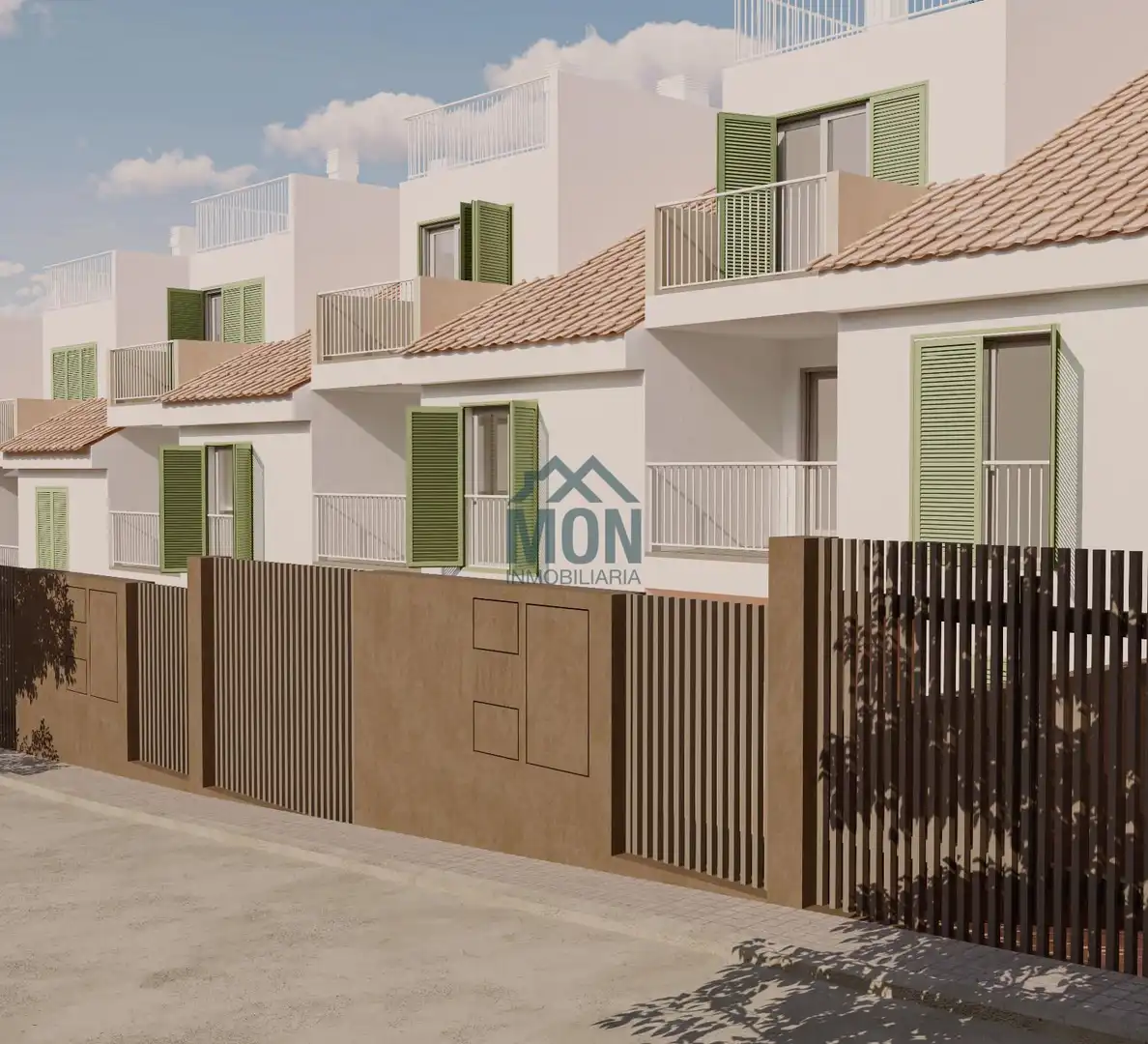 Außenansicht von Einfamilien-Reihenhaus zum Verkauf in Dénia mit Klimaanlage, Heizung und Privatgarten