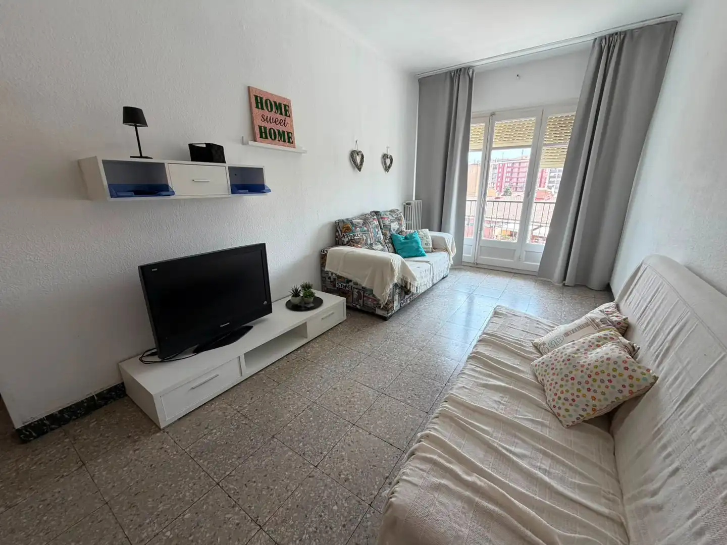 Sala de estar de Piso de alquiler en Lleida con Calefacción, Amueblado y Horno