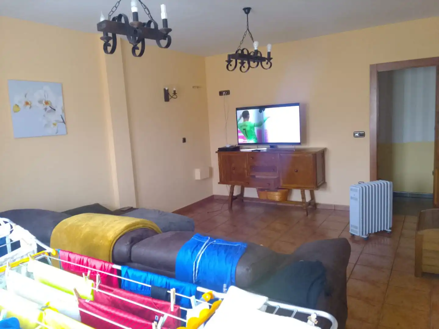 Sala d'estar de Casa o xalet en venda en Quintana del Puente amb Calefacció, Jardí privat i Terrassa