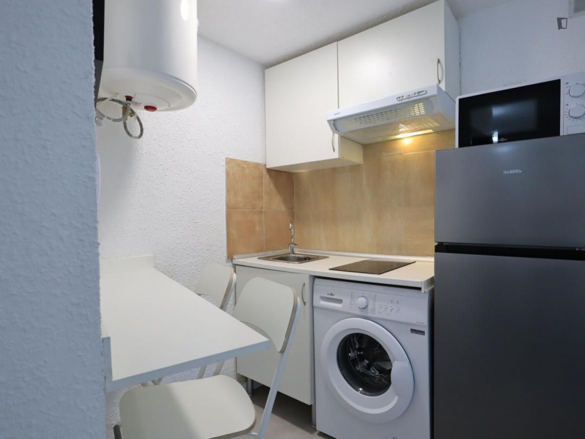 Kitchen of Study to rent in  Madrid Capital  with Furnished, Washing machine and Microwave