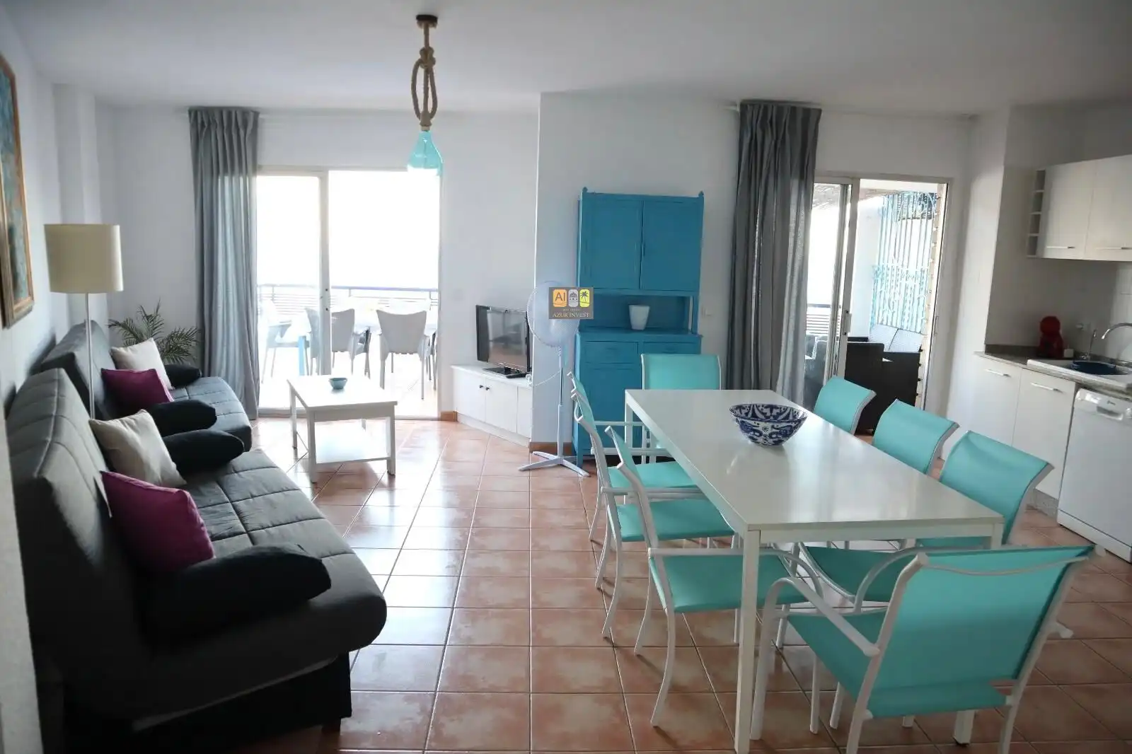 Wohnzimmer von Dachboden zur Miete in Altea mit Terrasse und Möbliert