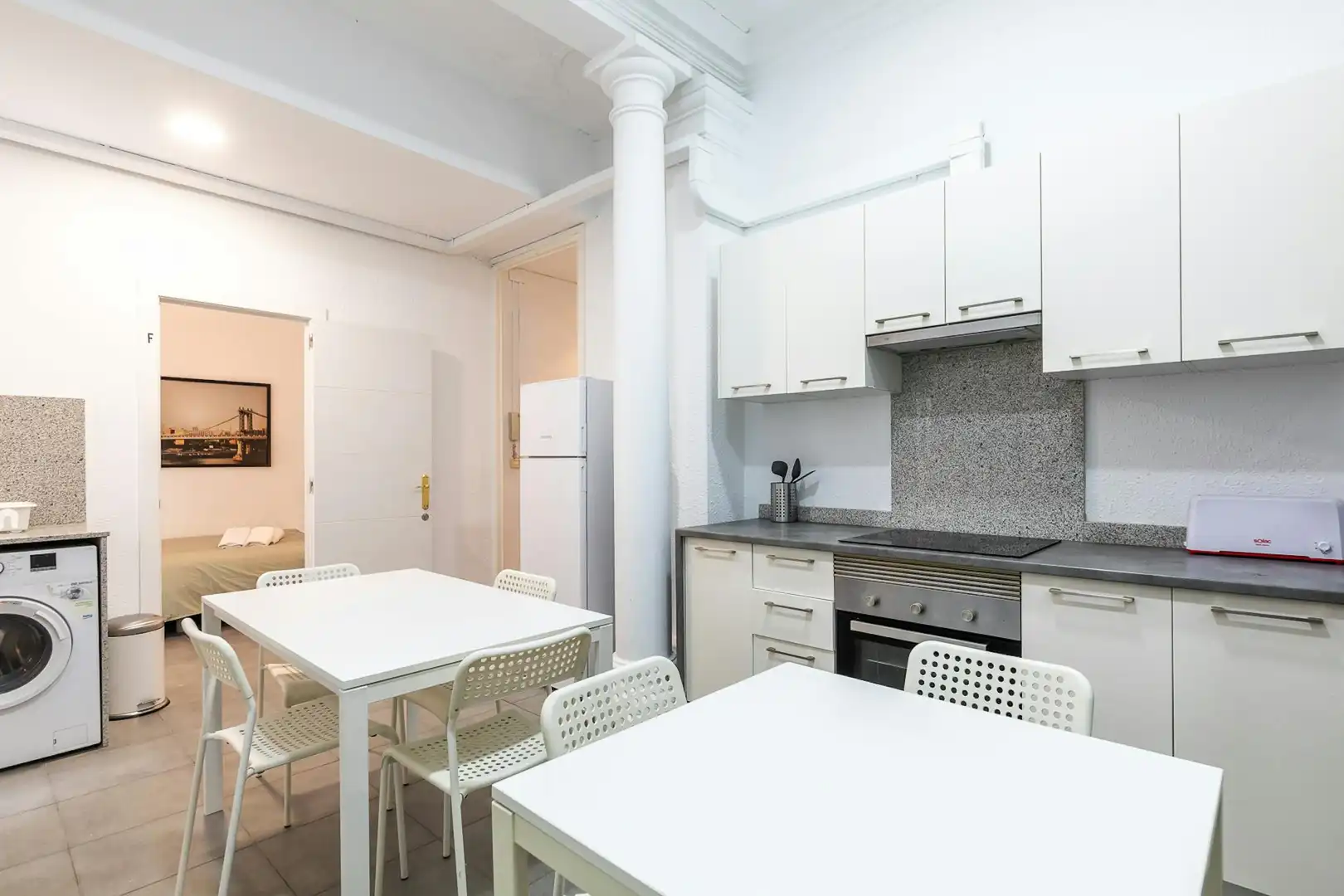 Kitchen of Flat for share in Valencia  with Heating and Washing machine