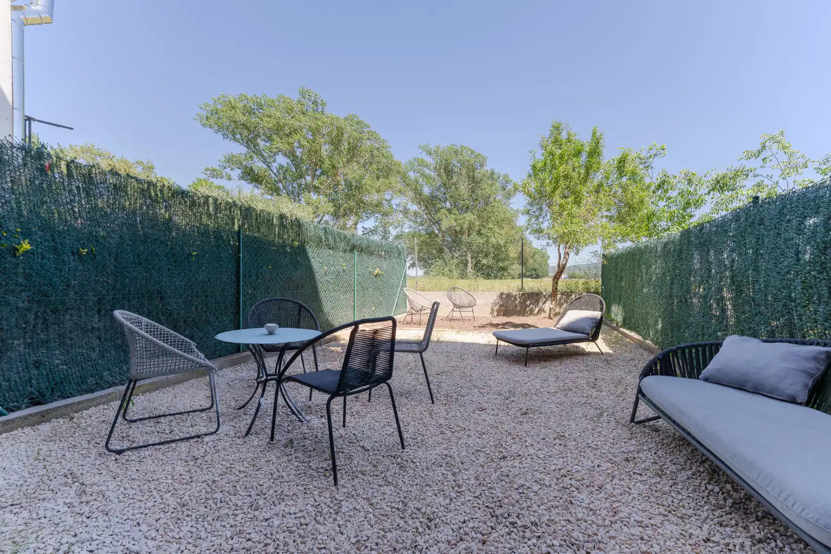 Terrasse von Einfamilien-Reihenhaus zum Verkauf in Vidreres mit Heizung, Möbliert und Ofen