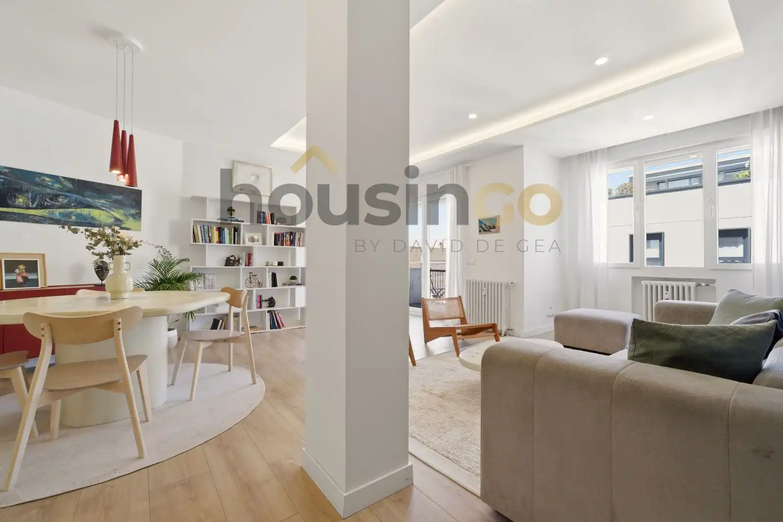 Wohnzimmer von Wohnung zum Verkauf in Madrid mit Klimaanlage, Heizung und Terrasse