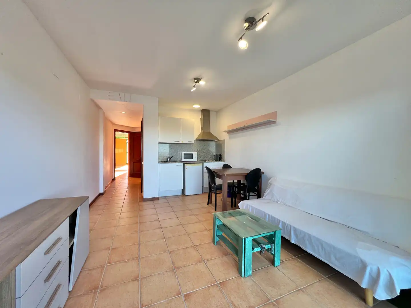Sala de estar de Piso en venta en Amposta con Jardín privado, Terraza y Amueblado