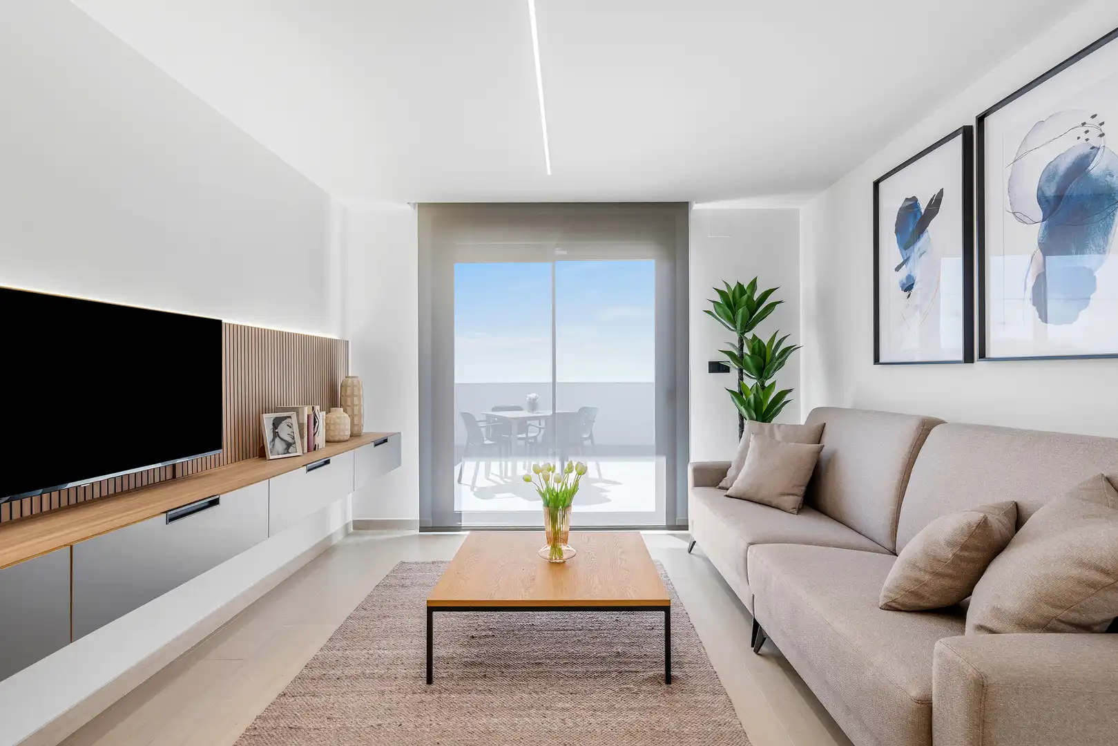 Sala de estar de Apartamento en venta en Guardamar del Segura con Terraza y Piscina
