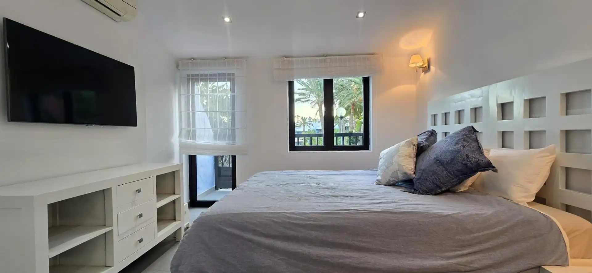 Schlafzimmer von Haus oder Chalet zur Miete in San Bartolomé de Tirajana mit Klimaanlage, Privatgarten und Terrasse