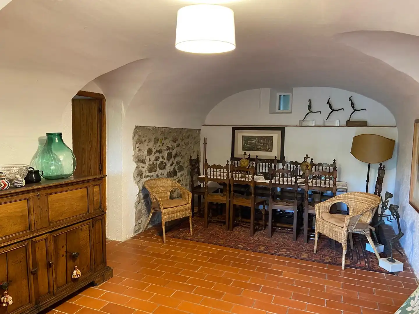 Menjador de Finca rústica en venda en Maià de Montcal amb Aire condicionat, Calefacció i Jardí privat