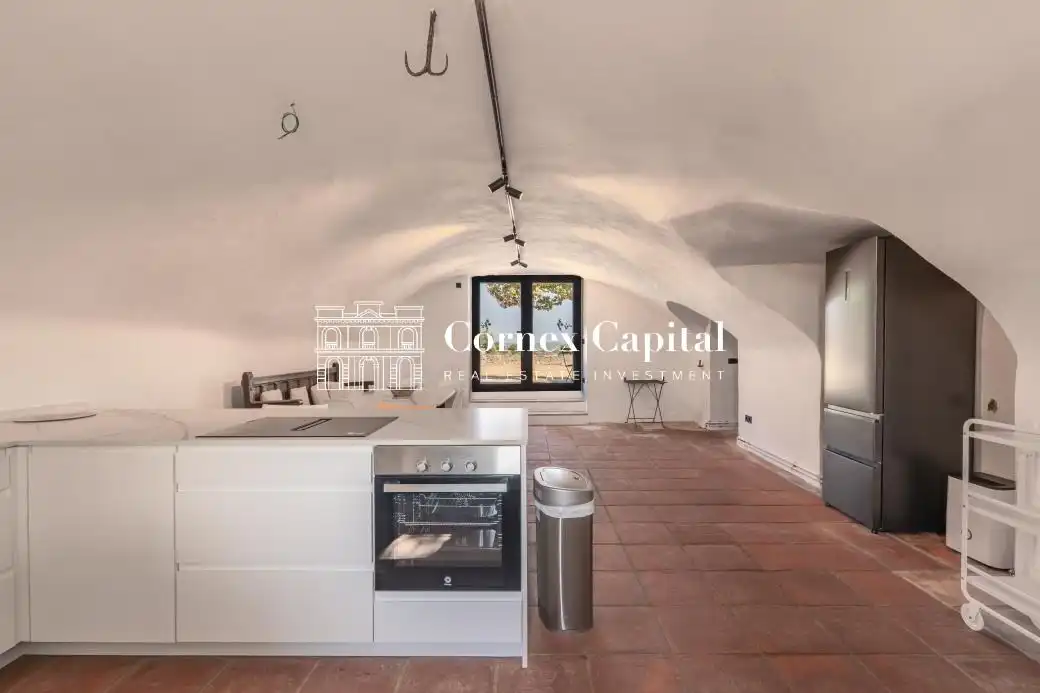 Küche von Country house zur Miete in Rupià mit Klimaanlage, Heizung und Privatgarten