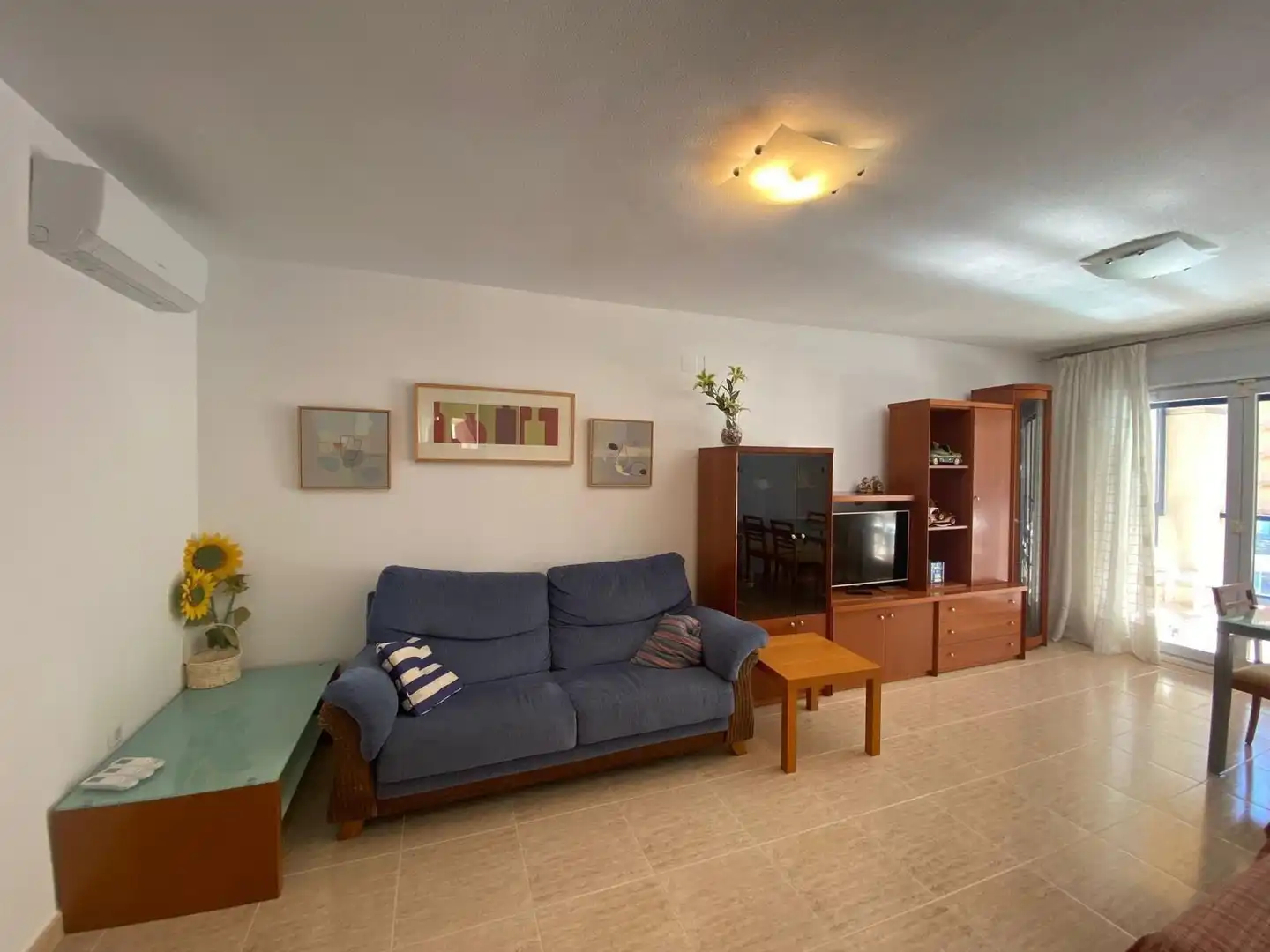 Sala d'estar de Apartament en venda en Calpe / Calp amb Terrassa i Piscina comunitària