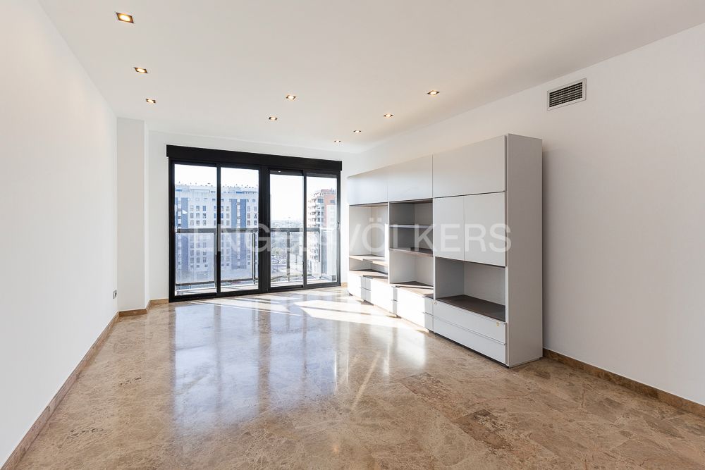 Living room of Apartment to rent in  Valencia Capital  with Air Conditioner, Heating and Terrace