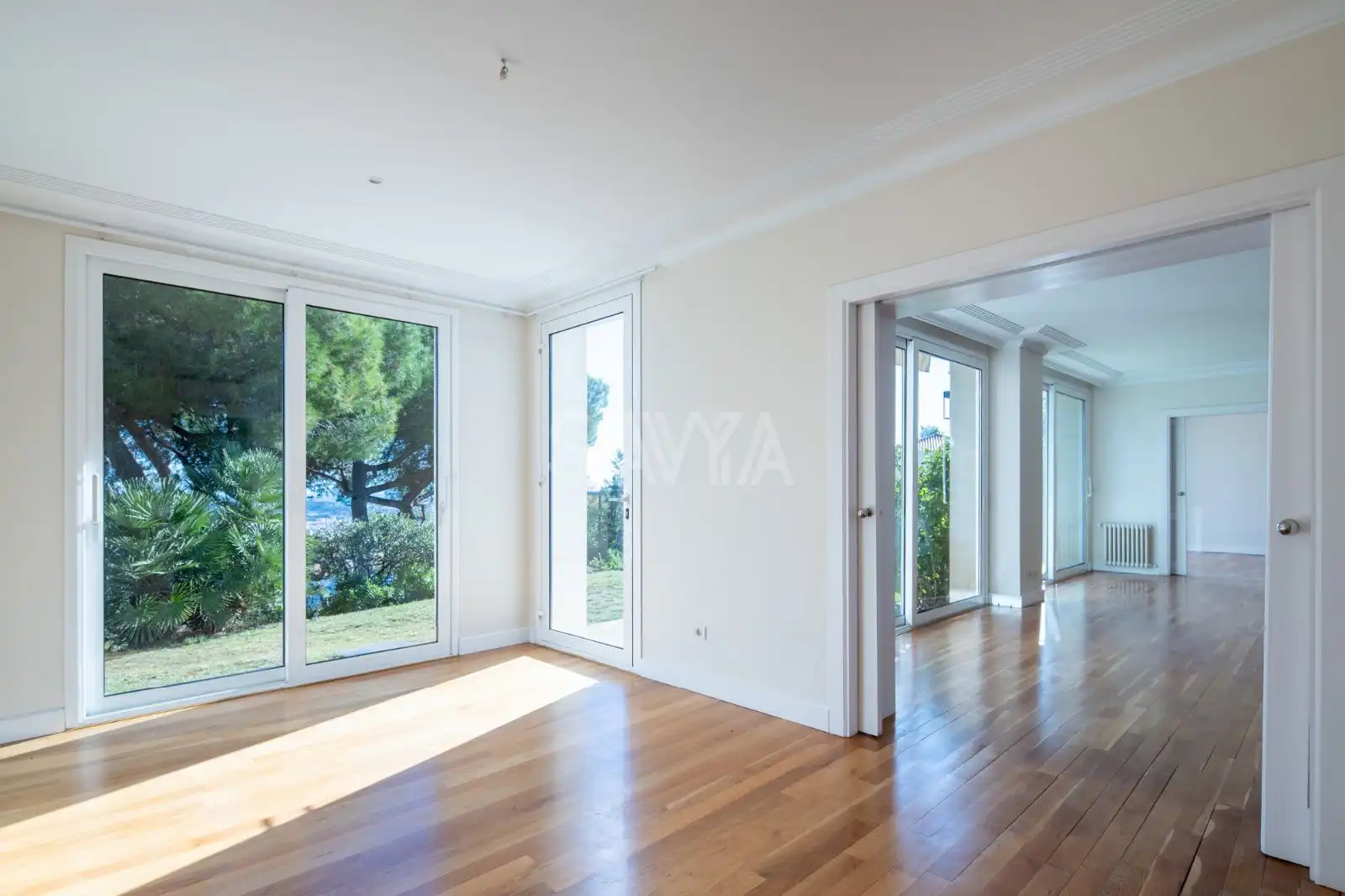 Sala de estar de Casa o chalet de alquiler en Barcelona con Aire acondicionado, Calefacción y Parquet