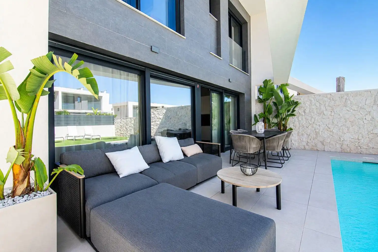 Terrassa de Casa o xalet de lloguer en Santa Pola amb Aire condicionat, Calefacció i Jardí privat