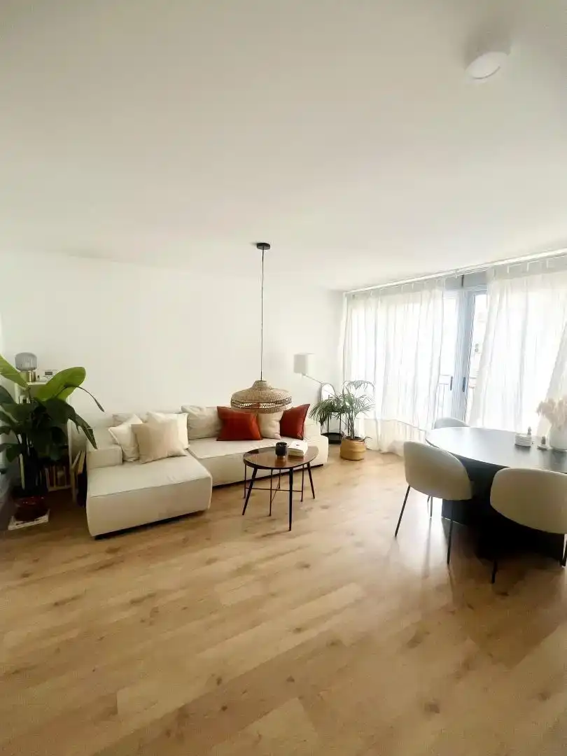 Sala d'estar de Pis per a compartir en Valencia amb Parquet, Traster i Moblat