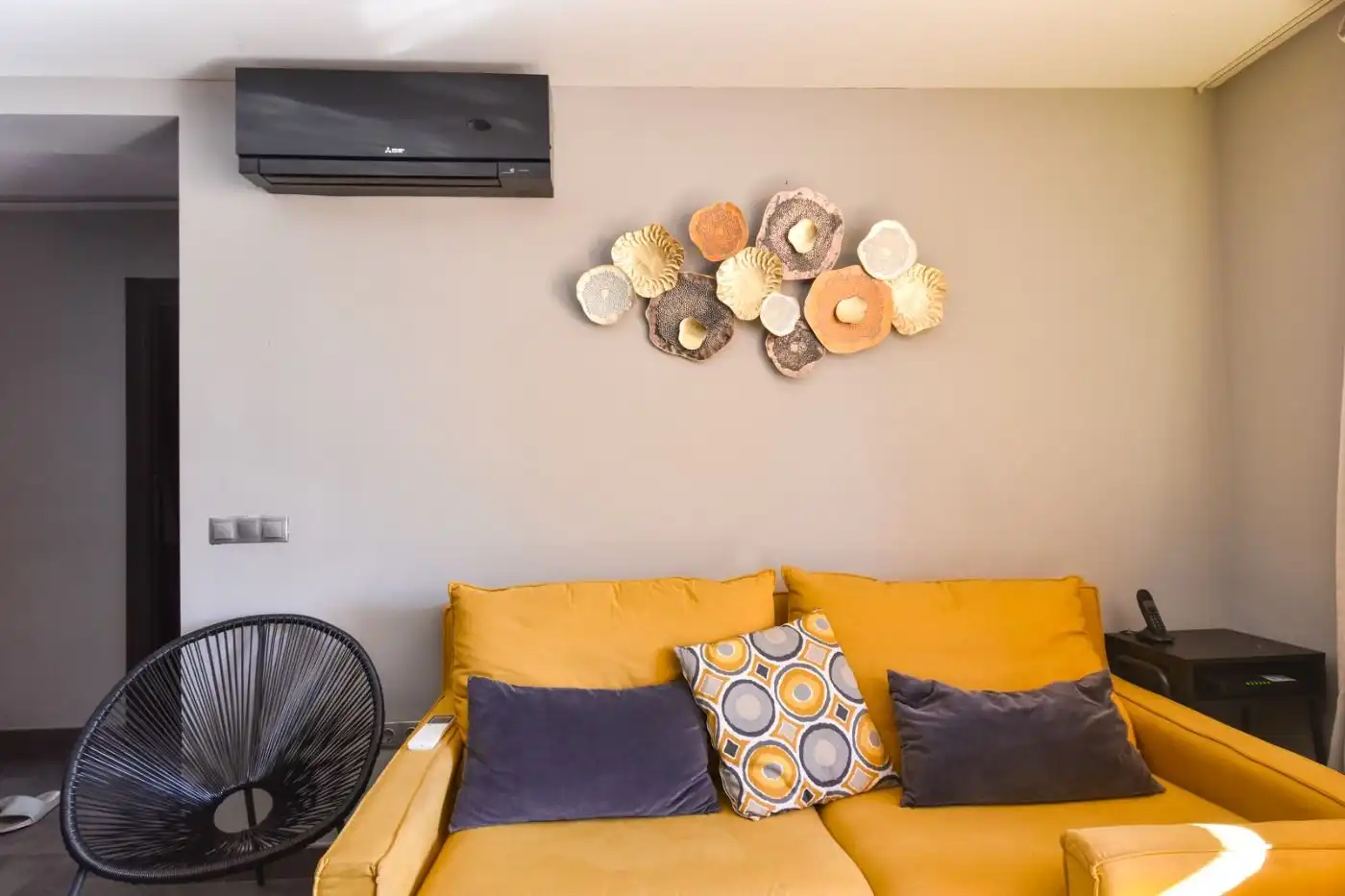 Sala de estar de Piso de alquiler en Fuengirola con Aire acondicionado, Calefacción y Terraza