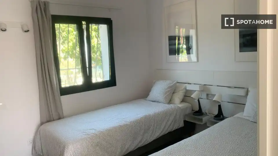 Schlafzimmer von Wohnungen zur untervermieten in San Bartolomé de Tirajana mit Klimaanlage, Terrasse und Möbliert