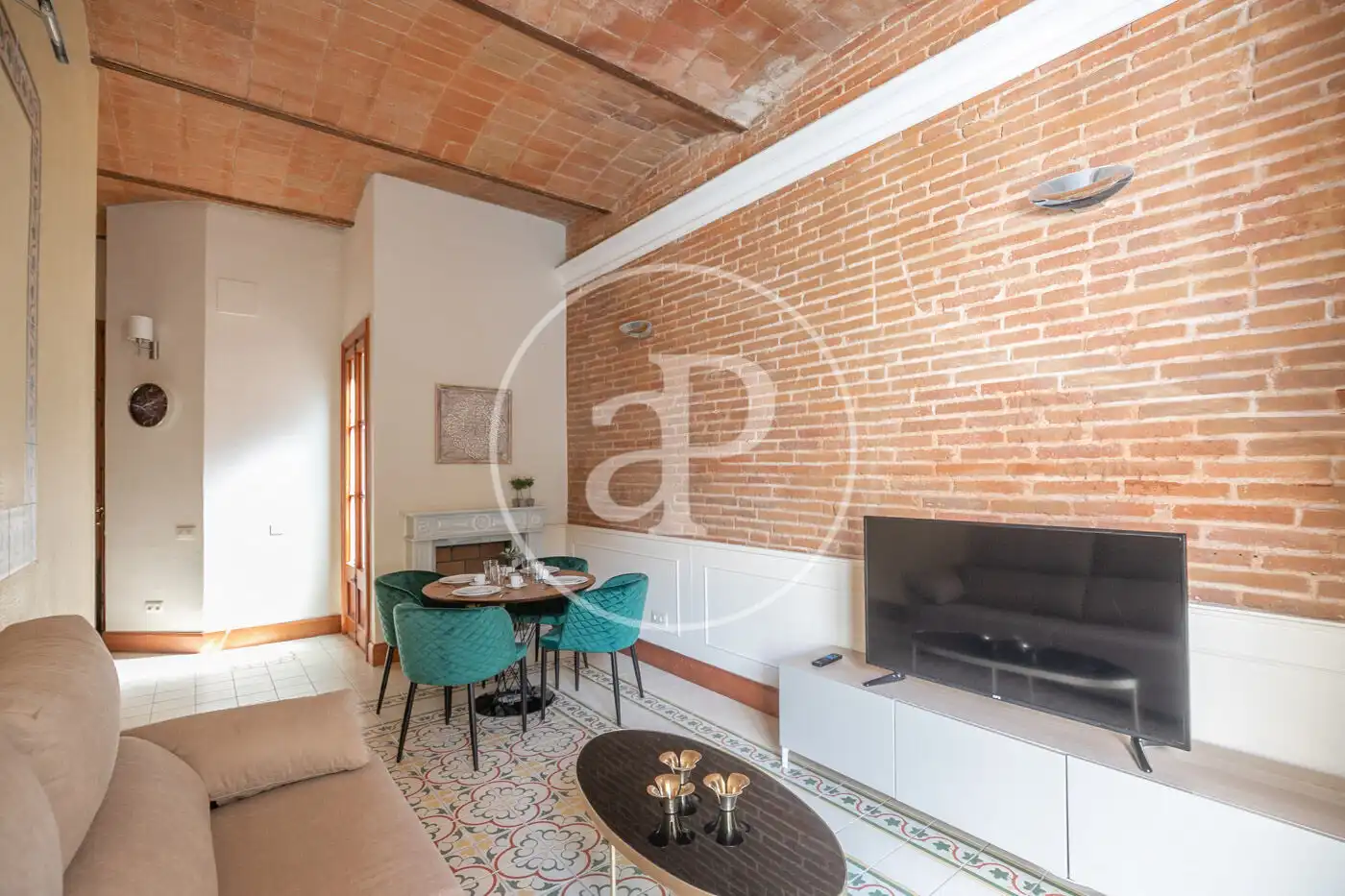 Sala de estar de Piso de alquiler en Barcelona con Aire acondicionado, Calefacción y Terraza