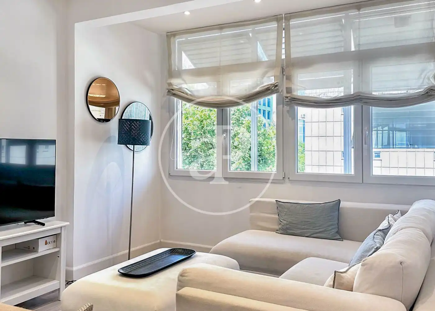 Sala d'estar de Pis de lloguer en  Madrid Capital amb Aire condicionat, Calefacció i Moblat