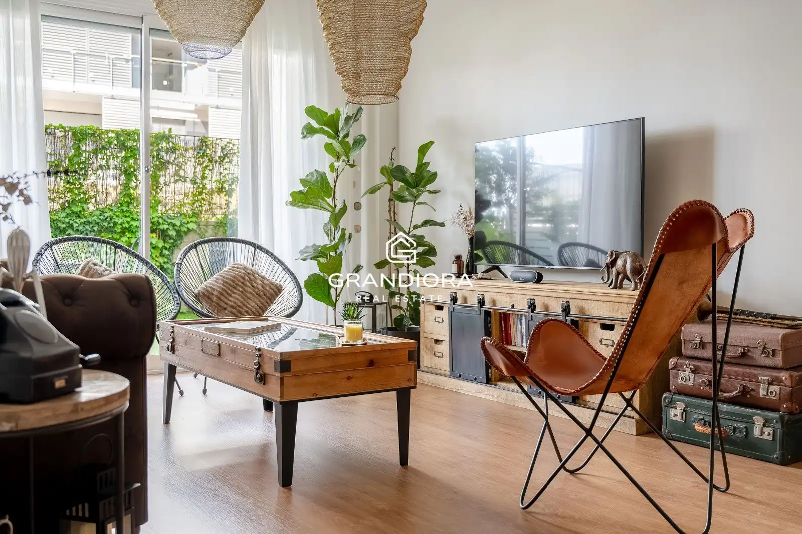 Wohnzimmer von Wohnung zur Miete in Sant Andreu de Llavaneres mit Klimaanlage, Terrasse und Schwimmbad