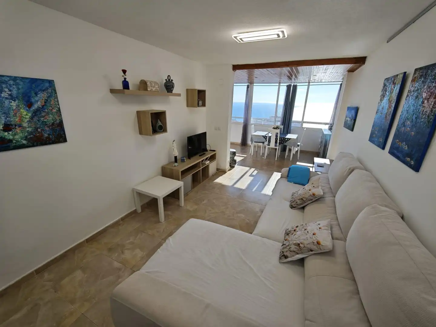 Sala de estar de Piso de alquiler en Elche / Elx con Amueblado y Piscina comunitaria