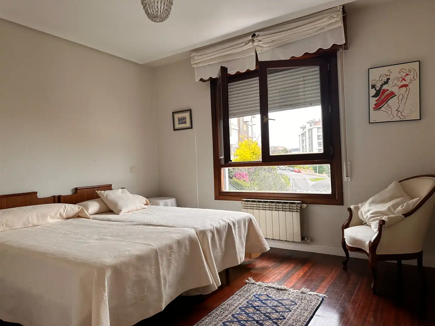 Bedroom of Flat for rent in Santander  with Heating, Parquet flooring and Terrace