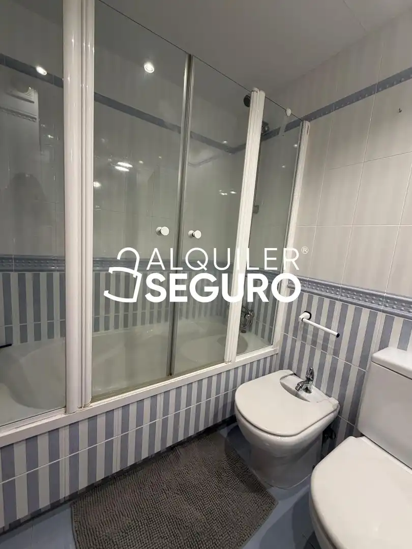 Bany de Pis de lloguer en Madrid amb Calefacció, Terrassa i Moblat