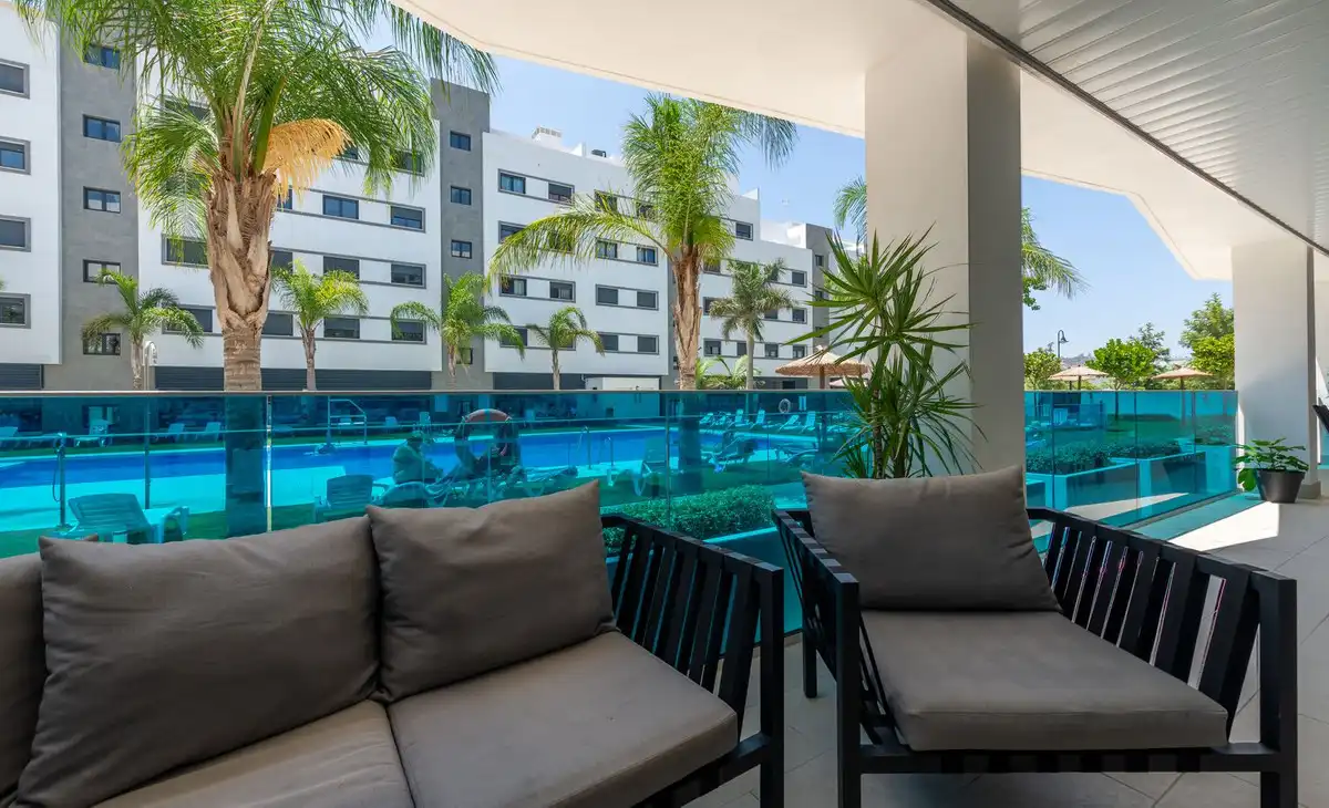 Terrassa de Apartament en venda en Mijas amb Aire condicionat, Terrassa i Moblat