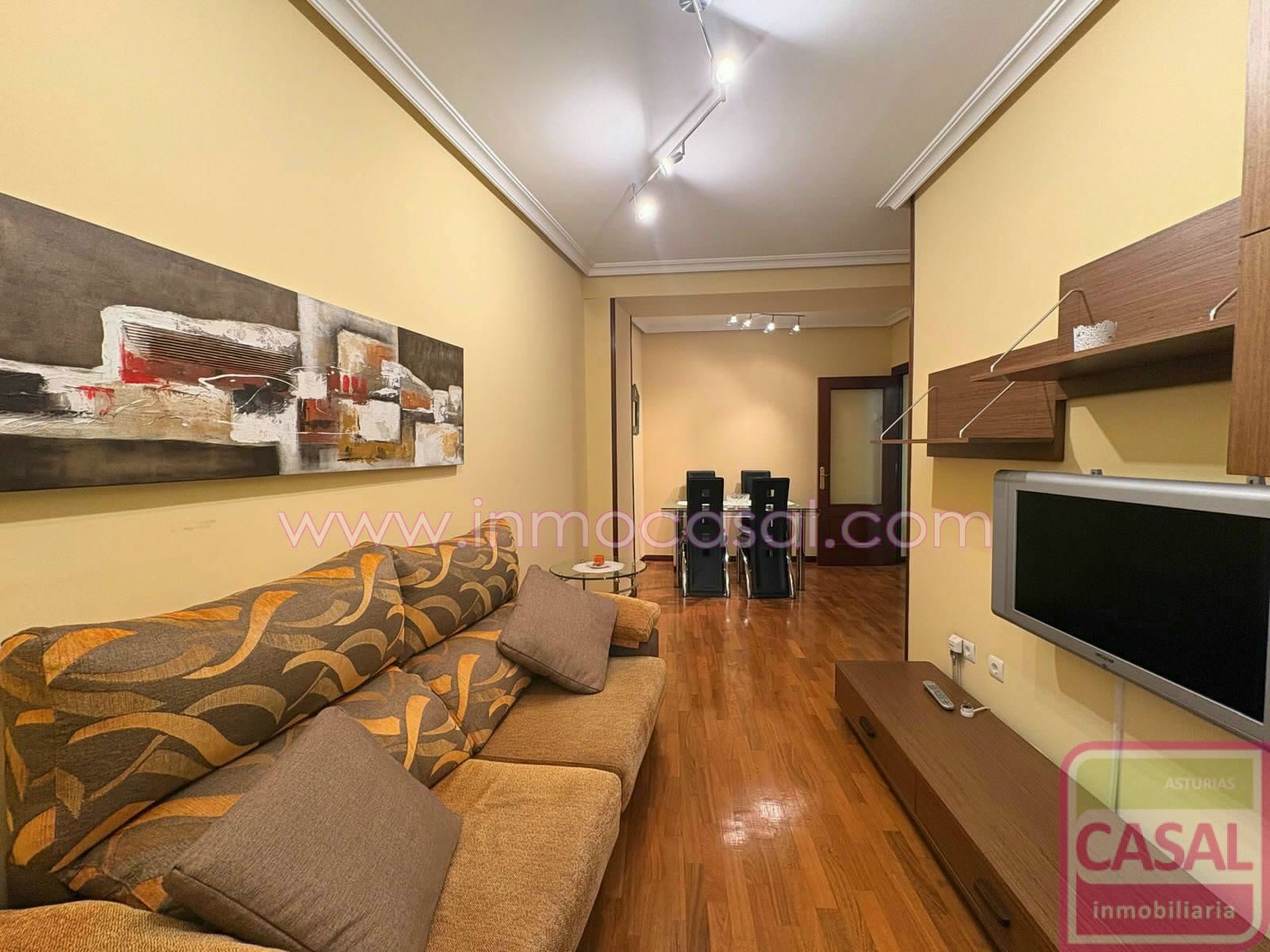 Sala d'estar de Pis de lloguer en Mieres (Asturias) amb Calefacció i Moblat